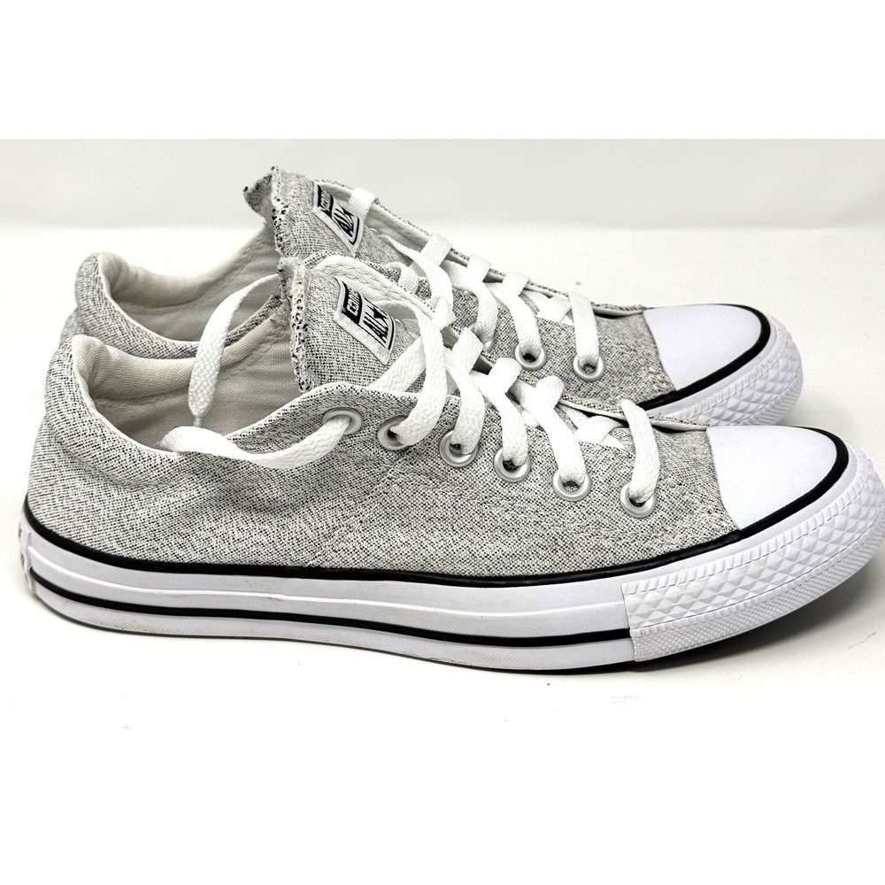 Converse All Star Ox Linen Gray Low Top Sneakers Women's US 7.5 EU 38 Casual - Picture 4 of 9